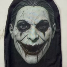 (15#, 40*25) Halloween-Totenkopfmaske aus Netzgewebe, geisterhaft, für Streiche, Partys und Kostümdekoration