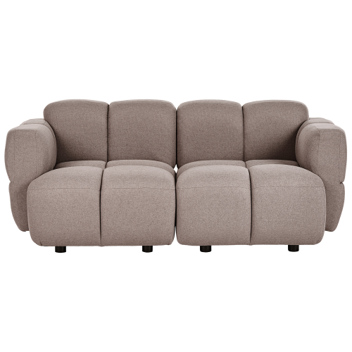 Beliani Modular Sofa 2 Seater MAKSABERG Fabric Taupe