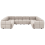 Beliani Modular U-Shape Sofa 8 Seater MAKSABERG Fabric Beige 1