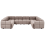 Beliani Modular U-Shape Sofa 8 Seater MAKSABERG Fabric Taupe 1