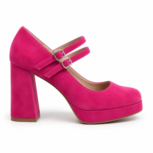 (39, Fuchsia) Mary Janes Shoes Size 34-42 1