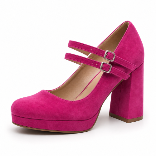 (39, Fuchsia) Mary Janes Shoes Size 34-42 2