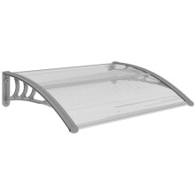 Aluminium Front Door Canopy 100x75cm Clear