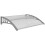 Aluminium Front Door Canopy 100x75cm Clear 1