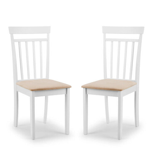 Set Of 2 Coast White Dining Chairs 1