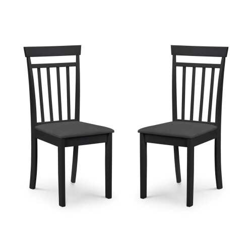 Set Of 2 Coast Black Dining Chairs 1