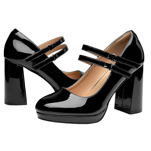 (41, Black) Mary Janes Shoes Size 34-42 1