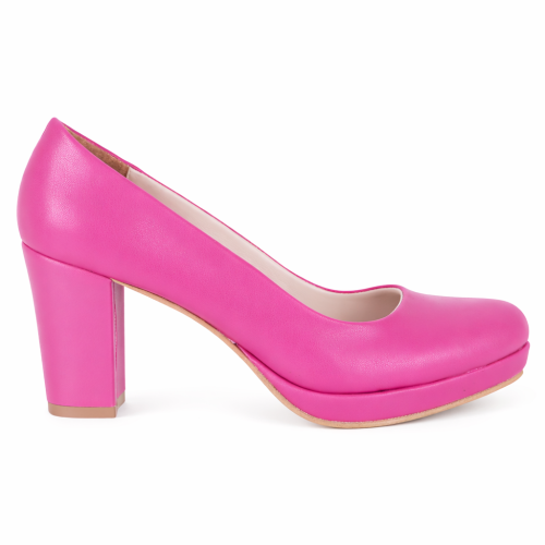 (41, Fuchsia) Chunky Platform Shoes Size 34-42 1