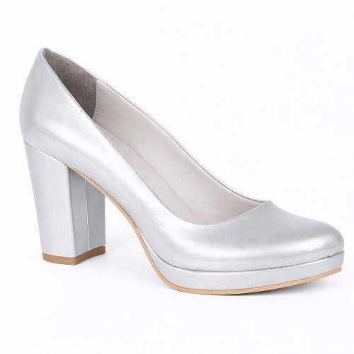 (42, Silver) Chunky Platform Shoes Size 34-42 2