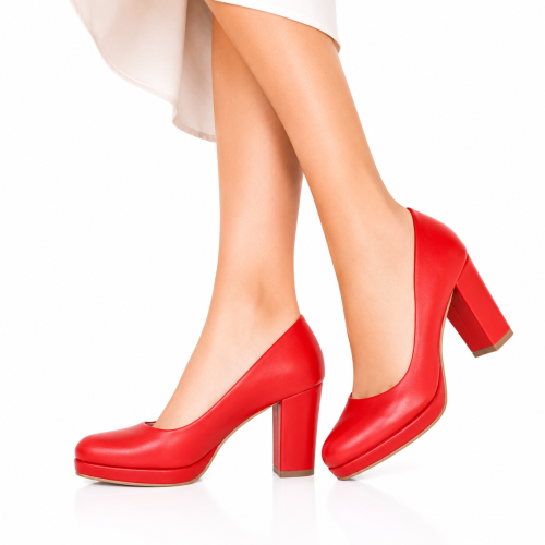 (42, Red) Chunky Platform Shoes Size 34-42
