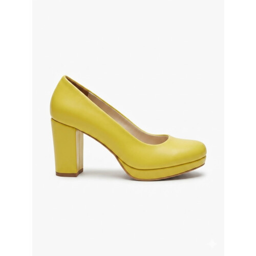 (38, Yellow) Chunky Platform Shoes Size 34-42 1