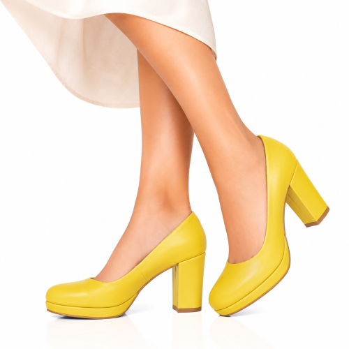(41, Yellow) Chunky Platform Shoes Size 34-42
