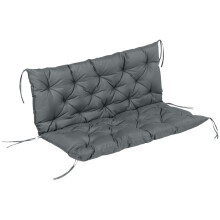 Dark Grey 2-Seater Garden Bench Pad