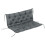 Dark Grey 2-Seater Garden Bench Pad 1