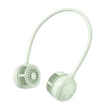 (White, 40mm) Foldable Neck Fan Portable Quiet Sports Outdoor Office Dorm Mini Battery Life Foldable