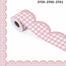 (5m) Pink Plaid Bulletin Board Decorative Sticker, DIY Cuttable Chalkboard Wall Decor for Praise Wall