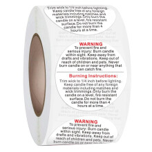 (3rolls 2.5cm) 500Pcs 1.5 Inch Round Warning Labels, Black and White Happy Stickers, Adhesive Craft Labels for Toolbox, Gift Wrapping and DIY Decor