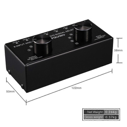 Mini 6-IN-2-OUT Stereo RCA Audio Switcher Box Selector Splitter Hub Distributor Fg 1