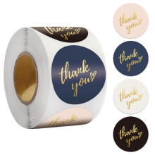 (3rolls 3.8cm) 3.8cm Roll Gold Foil Sticker Labels 500pcs 1 inch Gold Decorative Stickers for Scrapbooking Gift Sealing Self-Adhesive Tags