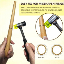 Ring Mandrel RingSizing Tool Ring Measuring Gauge for Repairing Bent Rings Repair Making Sizing Kit Size Adjuster