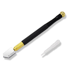 Pencil Style Glass Cutter Tool Set with Scribe Assist Handle, Ruler, Screwdriver and Storage Bag