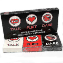 3-in-1 Talk Flirt Dare Card Game for Couples - Reignite Romance, Date Night Idea