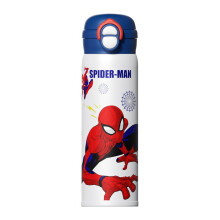Spider-Man Insulated Tumbler with Straw, Stainless Steel Water Bottle for Students, Portable Thermos Cup