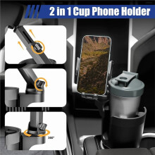 Phone Holders for Your Car, 2 in 1 Universal Cup Holder Expander Adjustable Base with Phone Mount,with 360Rotation
