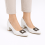 (39, White) Low Heels Matching Shoes and Bag Set 8