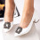 (38, White) Low Heels Matching Shoes and Bag Set 8