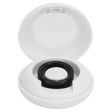 Smart Ring Health Tracker Bluetooth Step Counting Sleep Quality Monitoring IP68 Waterproof Health Ring with Charging Case Black Size 10
