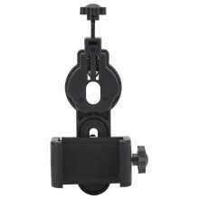 Telescope Phone Holder 1/4in Screw Hole Nonslip Rubber Pad Plastic Telescope Phone Adapter Compatible with Telescope Microscope L (34 to 48mm Eyepiece