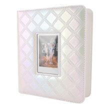 Photo Album 36 Pages 288 and 1 Pockets PU Leather Cover PVC Water Proof Lining 3in Picture Album Compatible with Cards Tickets Colorful White
