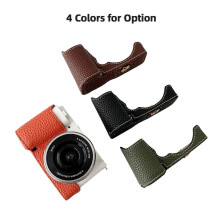 Portable Camera Protective Case Retro Style Camera Case Holder Carry Bag Opening Bottom Design Replacement Compatible with Sony ZVE10 Camera