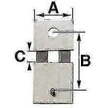 Pendulum Clock Suspension Spring B 12.0mm (a 8.0mm C 2.3mm) Kieninger -LL