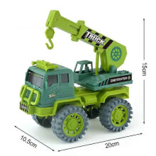Large Push Along Crane Truck Toy for Kids Durable Construction Vehicle