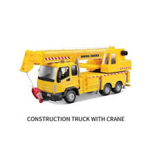 1:64 Scale Alloy Construction Crane Truck Model Toy Car Yellow