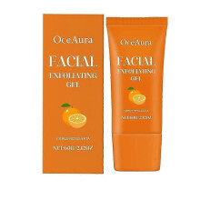 Orange Exfoliating Gel Scrub for Face, Natural Vitamin C Facial Exfoliating Gel Daily Face Cleanser, Deep Cleansing Moisturizing Facial Exfoliator 60g