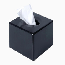 Bathroom Collection, Facial Tissue Box Cover/holder for Bathroom/living Room/office Vanity Countertops - Black (black) -LL