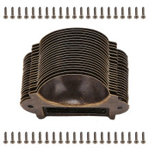 20PCS File Name Card File Cabinet Handles Label Holder Antique Bronze Drawer Label Pull Cabinet Fram