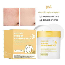 (yellow) Daily Facial Cotton Toner Pad, 80Pcs Facial Exfoliating Pads,Daily Toner Pad Dead Skin Care, Helps Reduce Blackheads, Whiteheads, and Pimples