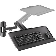 Podstawka pod Klawiaturę Ergonomiczna Regulowana Wytrzymała Czarna 65x24 cm