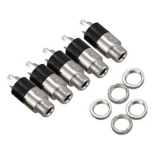 5PCS 3.5mm Stereo Jack Panel Mount Connector jn