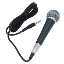 Handheld Wired Microphone Aluminum Alloy Professional Cardioid Dynamic Vocal Mic with 3 Pin XLR Port Compatible with Karaoke Singing Speech Stage PerC