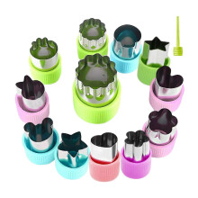 (12pcs, Mix Color) Stainless Steel Cookie Cutter Set – with Protective Handle – for DIY Pastry & Baking