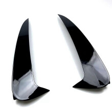 For Benz C Class W205 C43 C63 AMG Look Rear Bumper Air Vent Cover 2pcs Gloss Black ABS