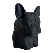 (Black) 3D Printed French Bulldog Trailer Hitch – Dust Cover – for Universal Tow Hook