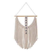 Braided Evil Eye Tapestry – Cotton Boho Design – for Bedroom & Living Room Wall