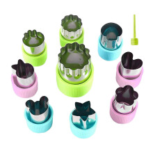 (9pcs, Mix Color) Stainless Steel Cookie Cutter Set – with Protective Handle – for DIY Pastry & Baking