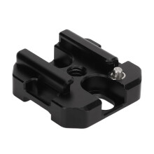 Cold Shoe Mount Adapter with 1/4in Screw Hole Shoulder Strap Buckle Compatible with Camera Cage Flashlight Monitor Microphone
